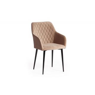 Кресло BREMO (mod. 708) [ткань/металл, 58х55х83 см, высота до сид. 48 см, бежевый barkhat 5/черн]